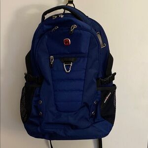 SwissGear Blue Backpack with Durable Fabric and Padded Straps